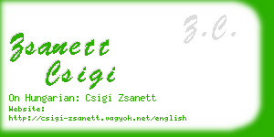 zsanett csigi business card